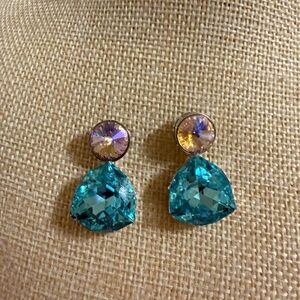 Elegant Blue and Purple Earrings